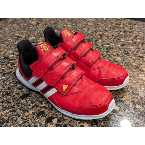 Adidas Manchester United Red MUFC Hyperfast Shoes Soccer size - Youth Boy 6.5Y - Picture 3 of 16